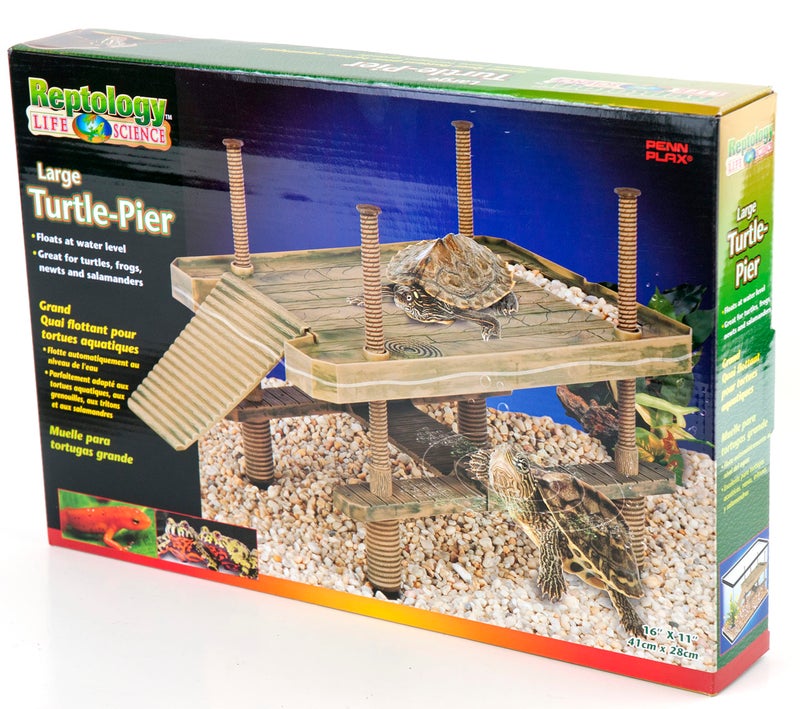 Penn Plax Penn-Plax Reptology Aquatic Turtle Pier and Basking Platform | Floating Above Tank | Decorative, Functional, and Naturally Inspired for Aquariums and Terrariums | Large Size (REP603) - Image 5